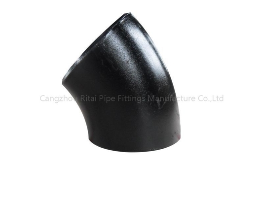 90 Degree Elbow Pipe Fittings Sr Short Radius 45 Degree Black Paint WPB Fitting