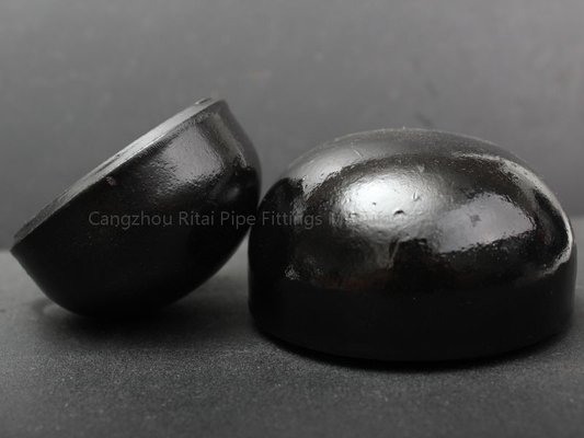 ASTM B16.25 B16.9 A234 GR.WPB Black Pipe Fitting Cap ASME SCH40 3.68mm 3.91mm