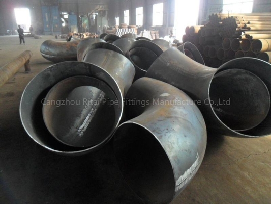 A105 Large Diameter Steel Pipe Fittings EN1092 48 Inch 90 Degree Elbow Bend Longitudinal