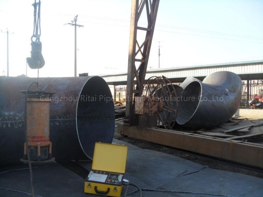 A105 Large Diameter Steel Pipe Fittings EN1092 48 Inch 90 Degree Elbow Bend Longitudinal