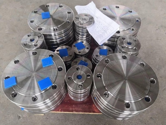 300# 600# A105N Mild Steel Blind Flange Back Ring , FF Carbon Steel Plate Flange