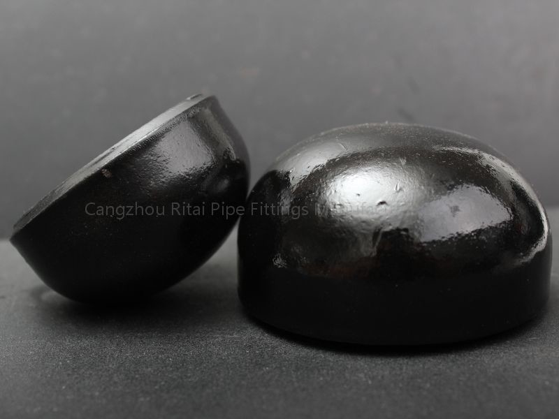 ASTM B16.25 B16.9 A234 GR.WPB Black Pipe Fitting Cap ASME SCH40 3.68mm 3.91mm