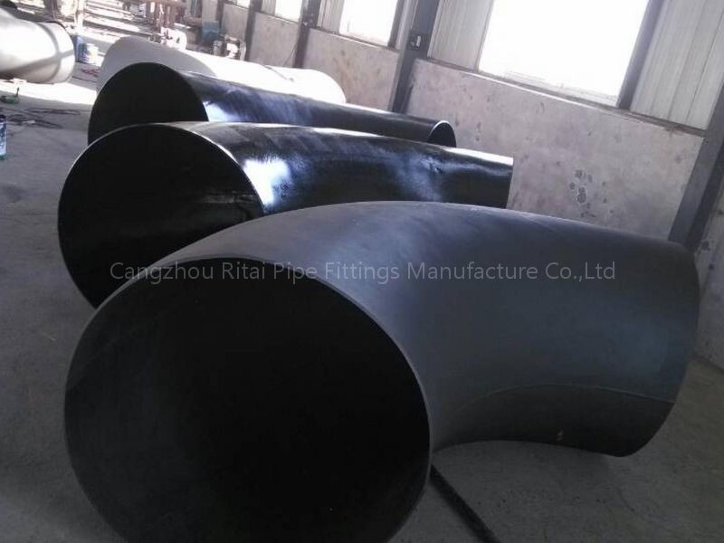 A105 Large Diameter Steel Pipe Fittings EN1092 48 Inch 90 Degree Elbow Bend Longitudinal